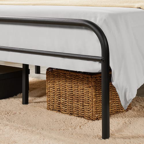 Yaheetech 5ft King Metal Bed Frame with High Headboard and Storage