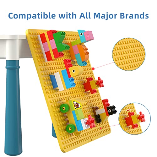 burgkidz 5-in-1 Kids Activity Table and Chair Set with 130 Building Blocks