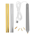 Jolof Store Heat Foil Pen Kit – USB Hot Stamping Pen with 4 Tips for DIY