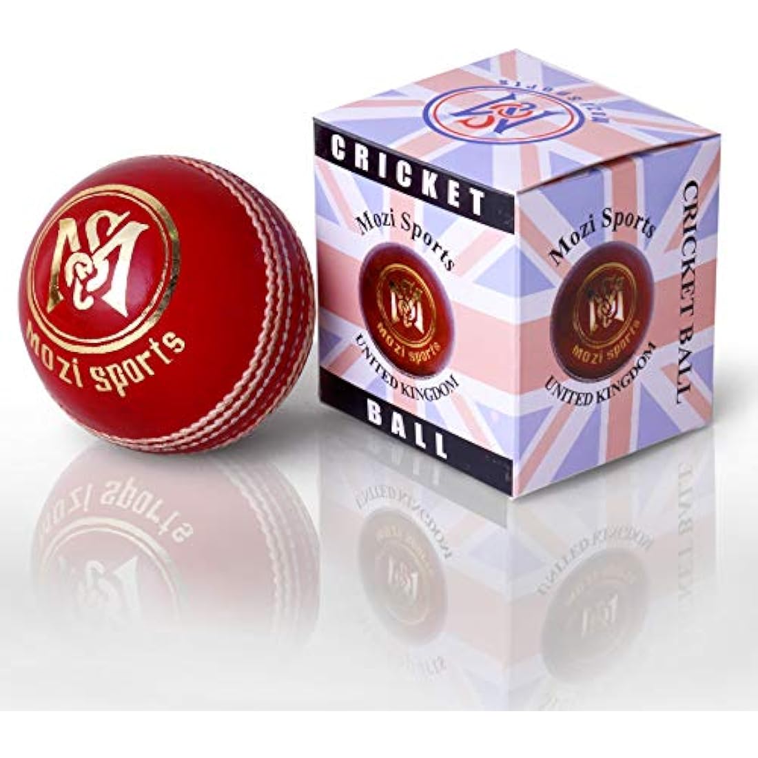 Mozi Sports Leather Cricket Ball – Hand Stitched Match Quality 5.5oz