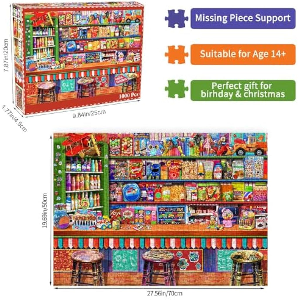 Jolof Store Candy Shop Jigsaw Puzzle - 1000 Piece Game for Adults