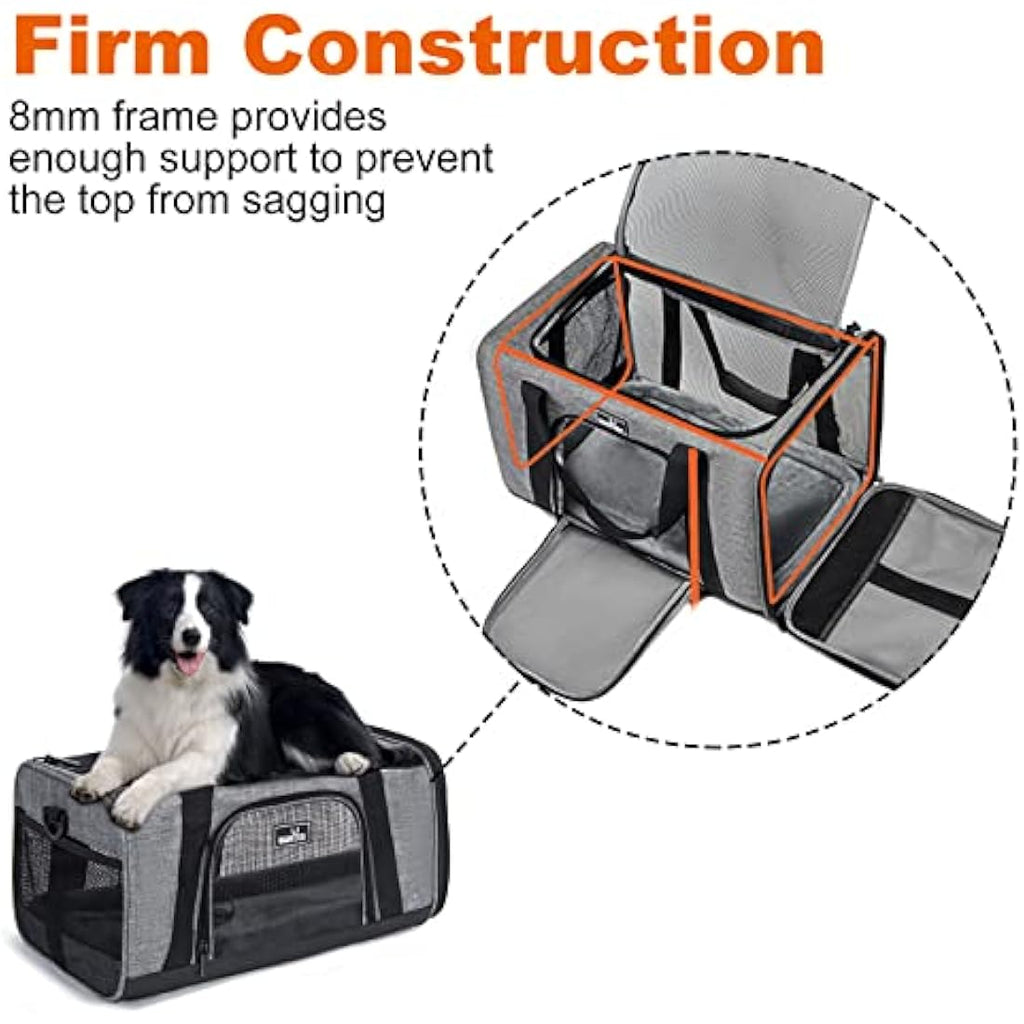 Wakytu Soft-Sided Pet Carrier Bag – Foldable Travel Bag for Cats and Dogs