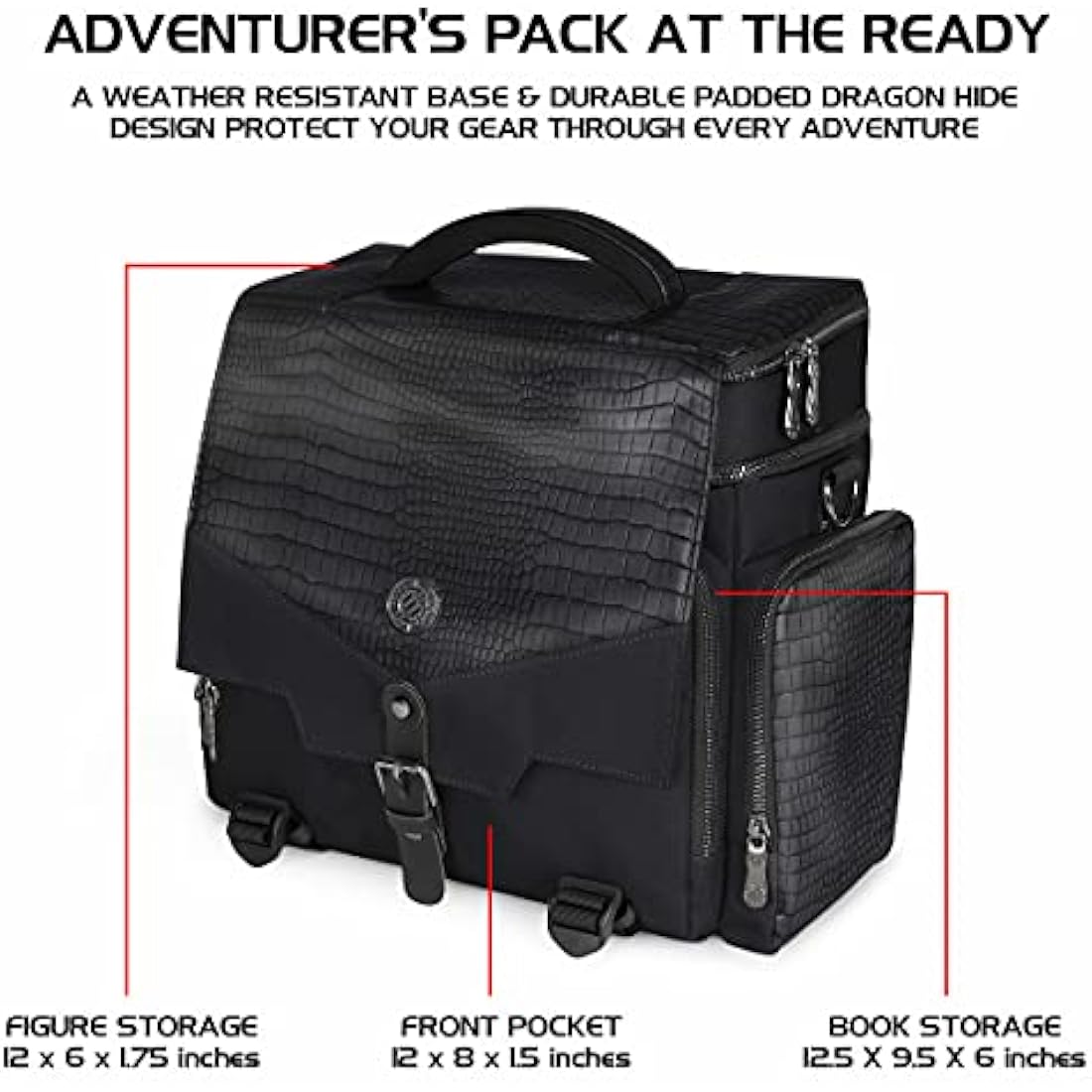 ENHANCE Dragon Hide RPG Adventurer's Bag – DND Miniature Storage Vault