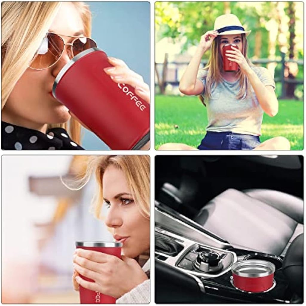 MOMSIV Insulated Travel Mug – 380ml Leak-Proof Stainless Steel Coffee Cup