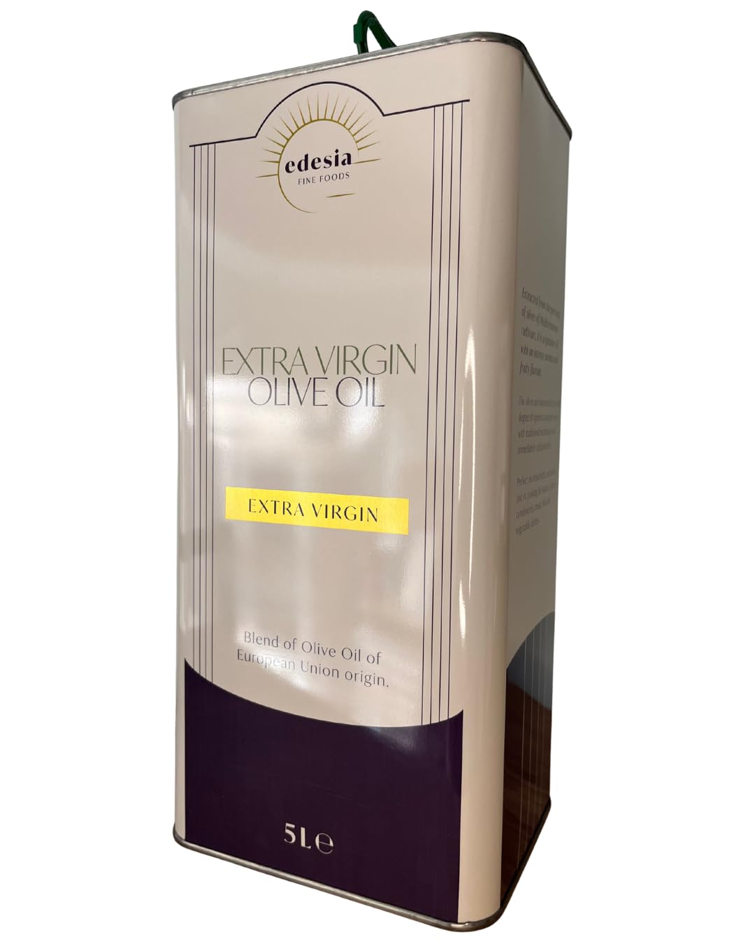 Edesia Extra Virgin Olive Oil – Cold Pressed Mediterranean Oil, 5L