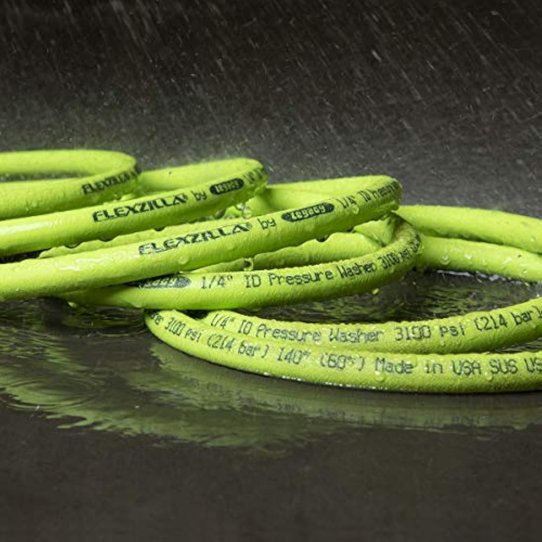 Flexzilla Pressure Washer Hose | 4000 PSI Hybrid Polymer – 5/16 in x 50 ft