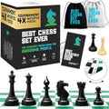 Tournament Chess Set – Quadruple Weighted Silicone Board