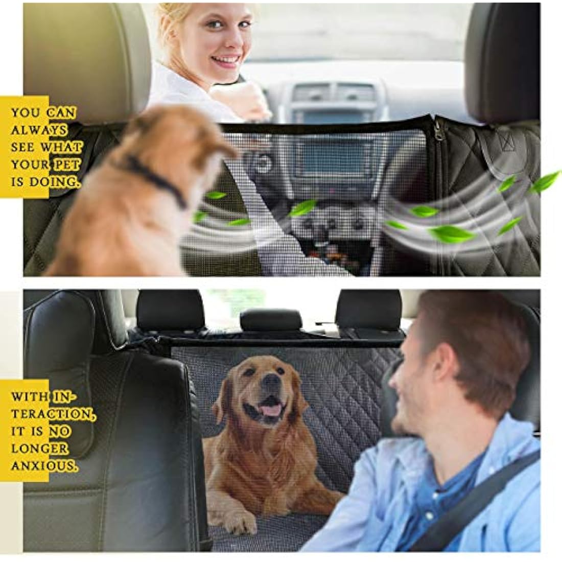 Vailge Waterproof Dog Car Seat Cover – Mesh Window Backseat Hammock
