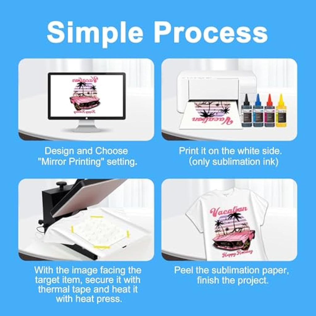 LCL Sublimation Paper A4 | 120gsm Heat Transfer Paper - 500 Sheets
