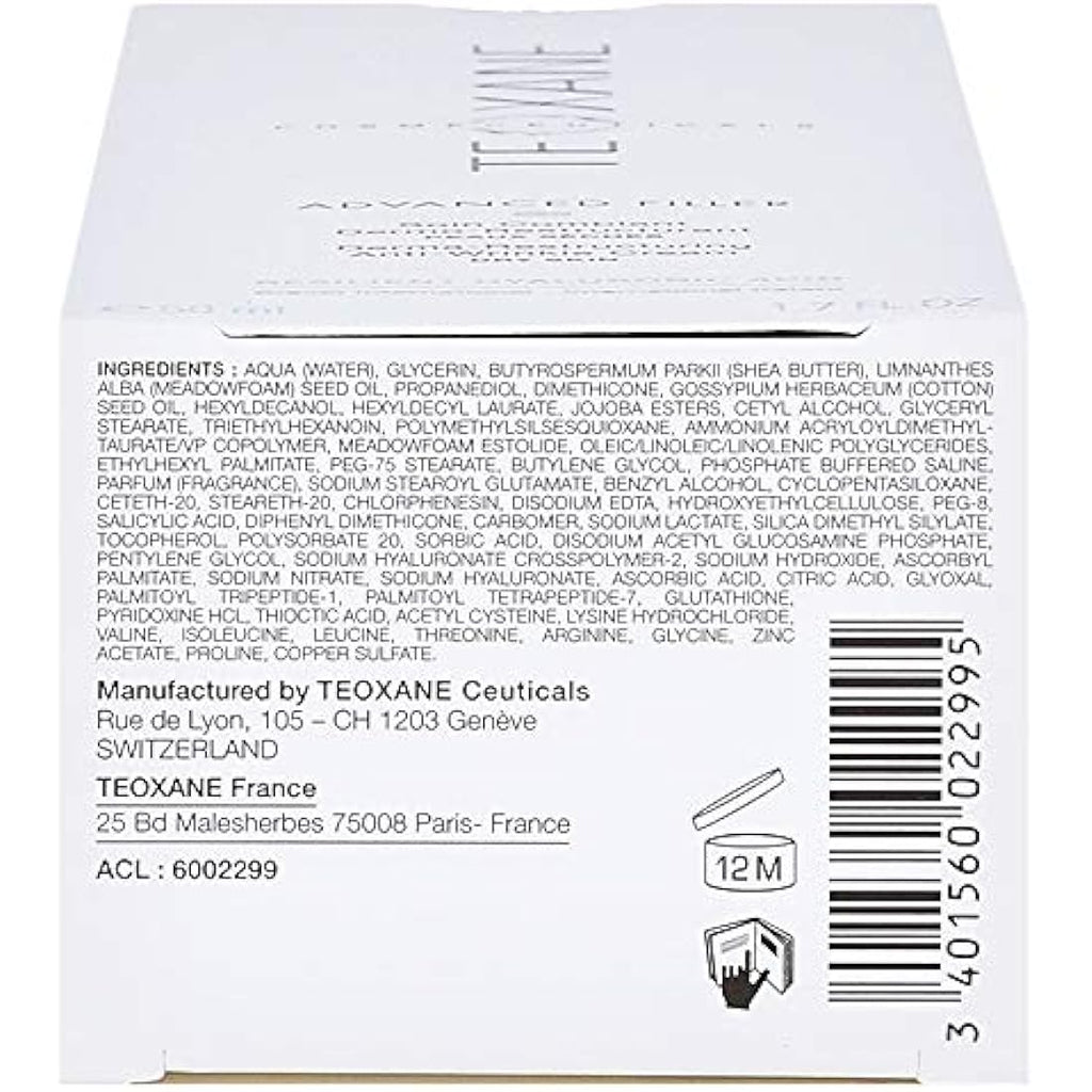 Teoxane Advanced Filler – Anti-Aging Hydrating Cream for Dry Skin, 50ml
