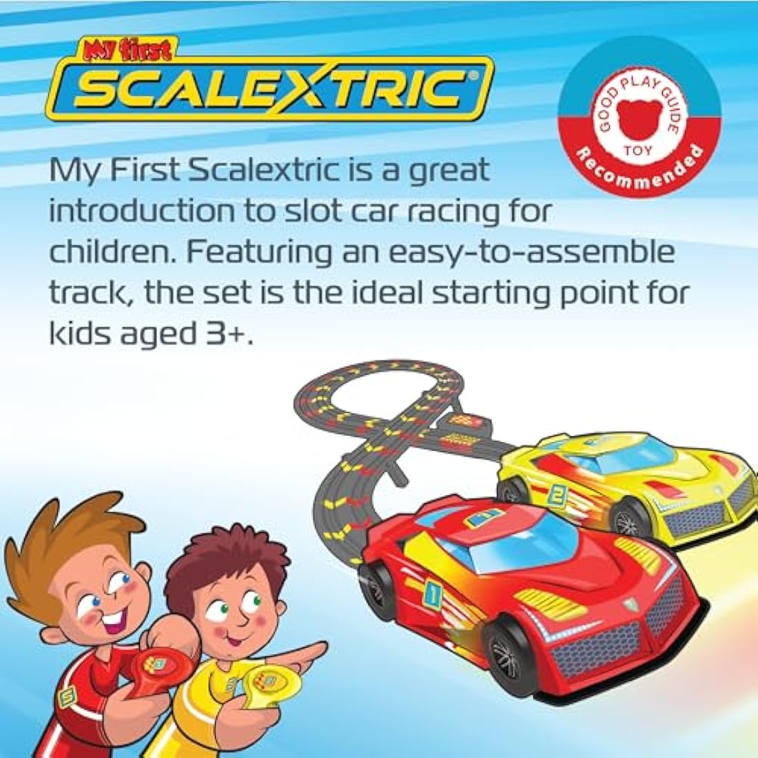 Scalextric My First Racing Track Set – Mains Powered Micro Slot Car Toy