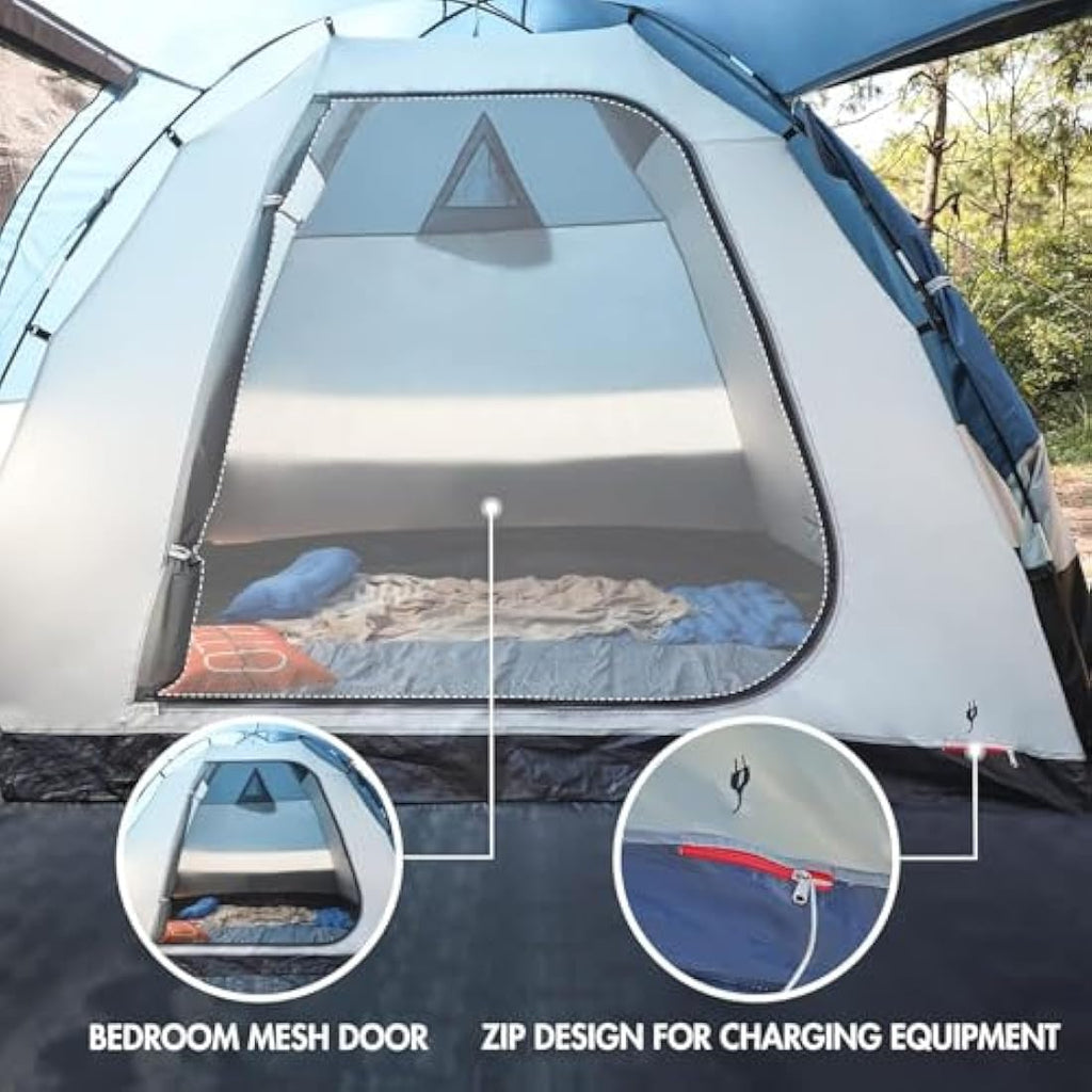 Portal 4-Person Family Camping Tent | 3000mm Waterproof with Porch