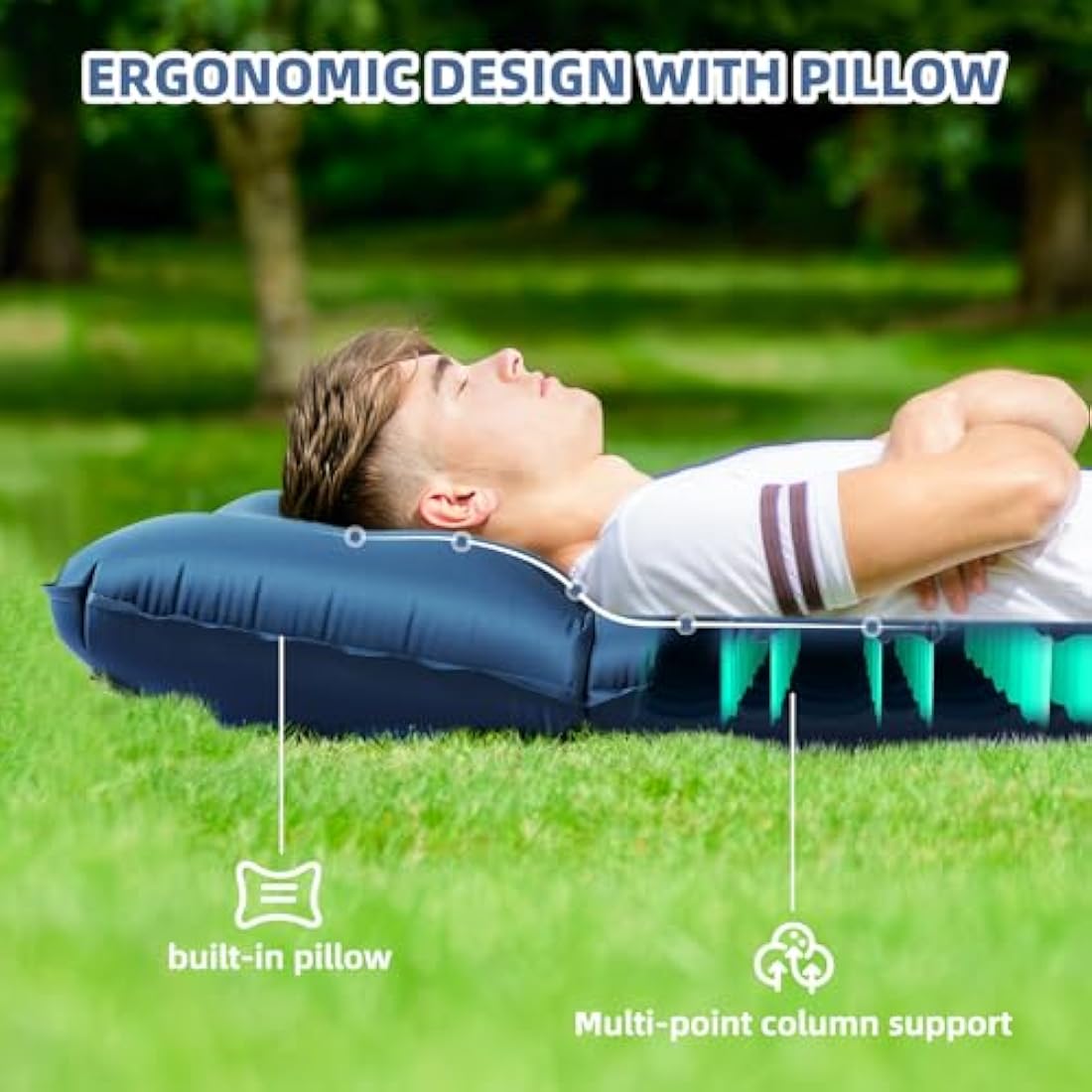 Wulwun Self-Inflating Camping Mat | 12cm Thick Waterproof Sleeping Pad