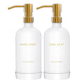 Glass Kitchen Soap Dispenser with Gold Pump – Non-Slip