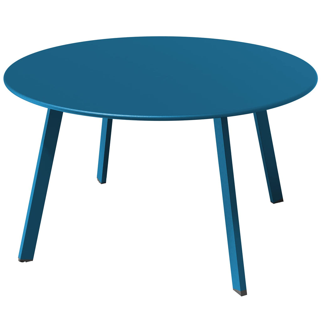 Grand Patio Round Metal Coffee Table - 70cm Rust-Resistant Outdoor Side Table