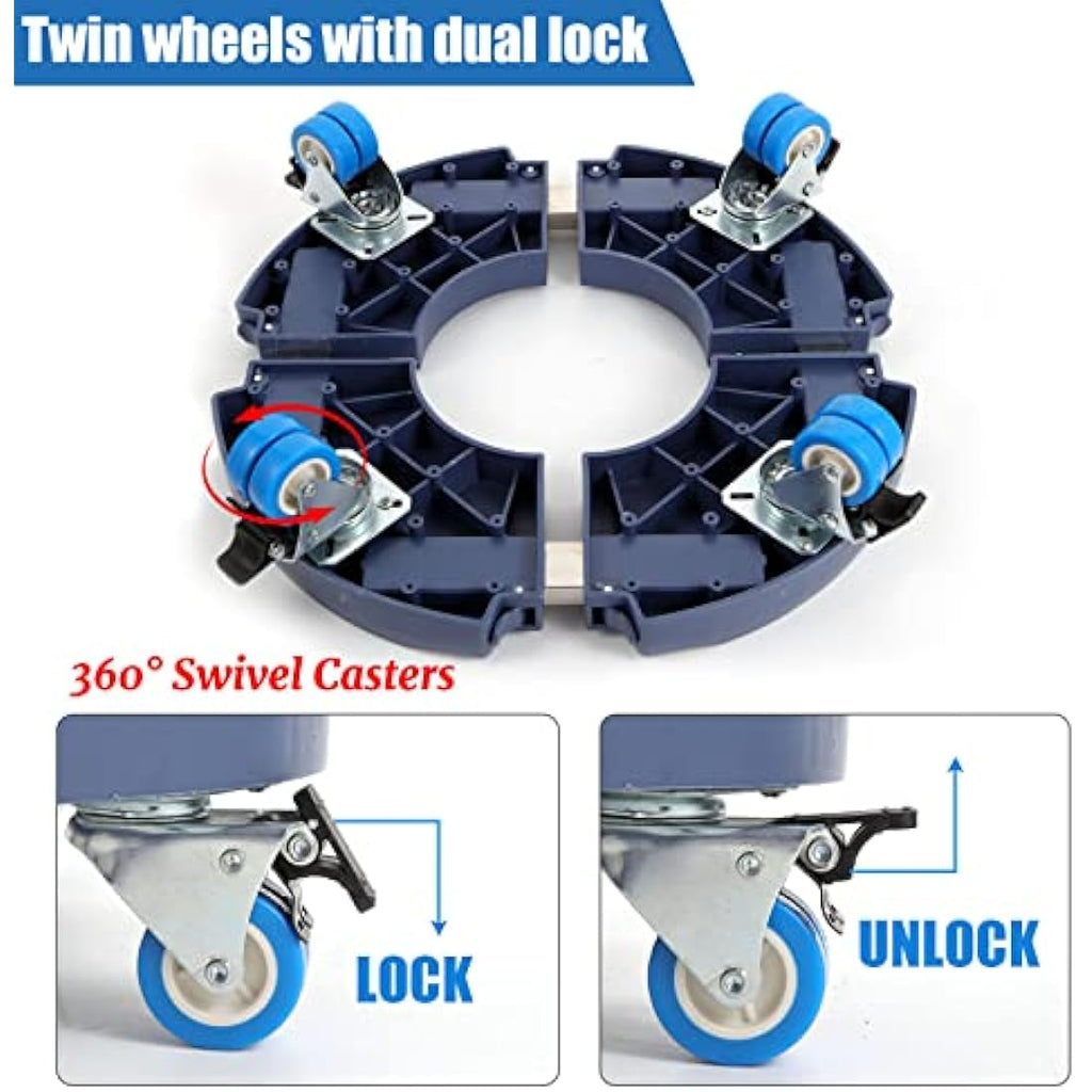 WEIBIDA Heavy Duty Plant Caddy with Wheels | Adjustable 15-21 Inch Dolly