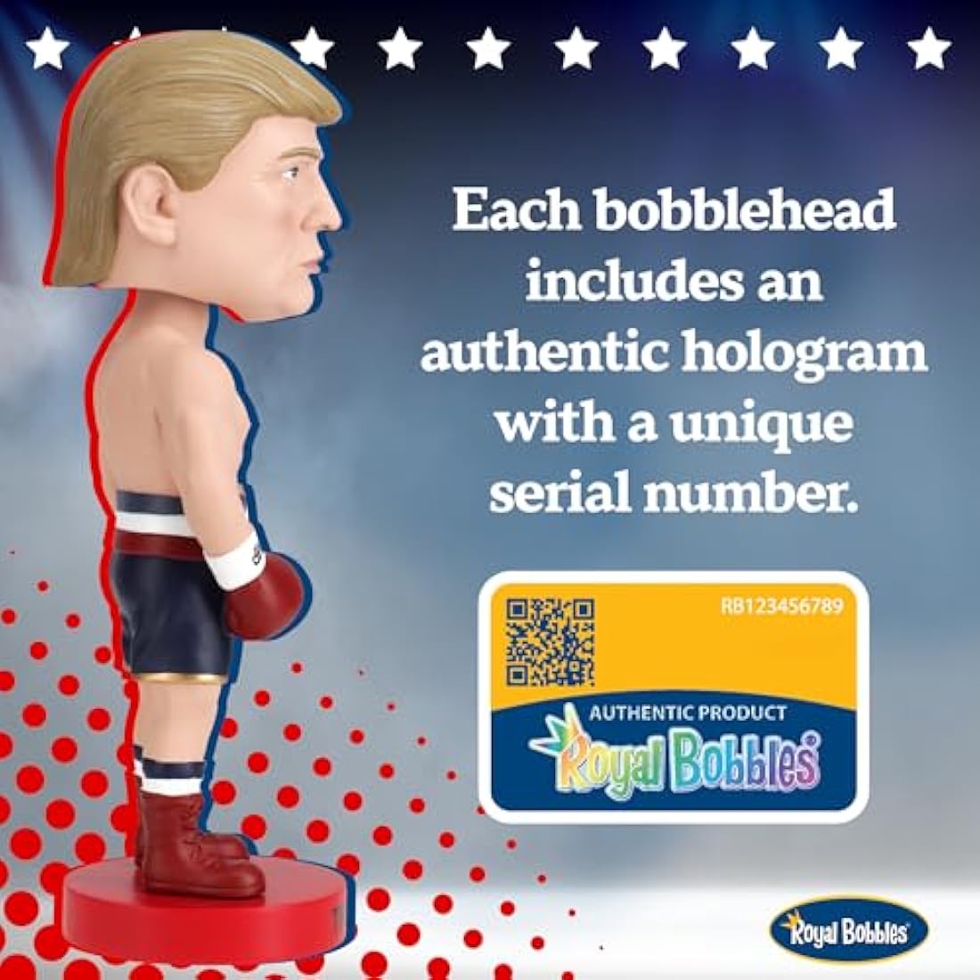 Royal Bobbles Donald Trump Boxer Bobblehead | Premium Polyresin Figure