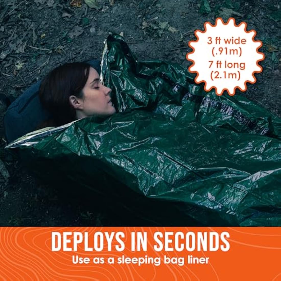 Go Time Gear Life Bivy Emergency Survival Sleeping Bag - Thermal Mylar