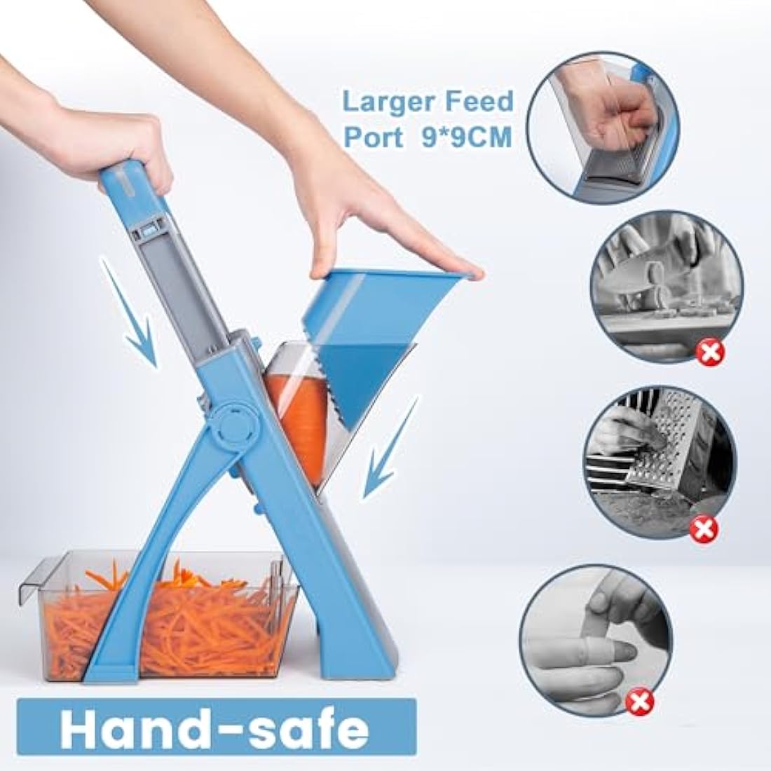 Supmakin Safe Mandoline Vegetable Slicer - Adjustable Dicer & Chopper