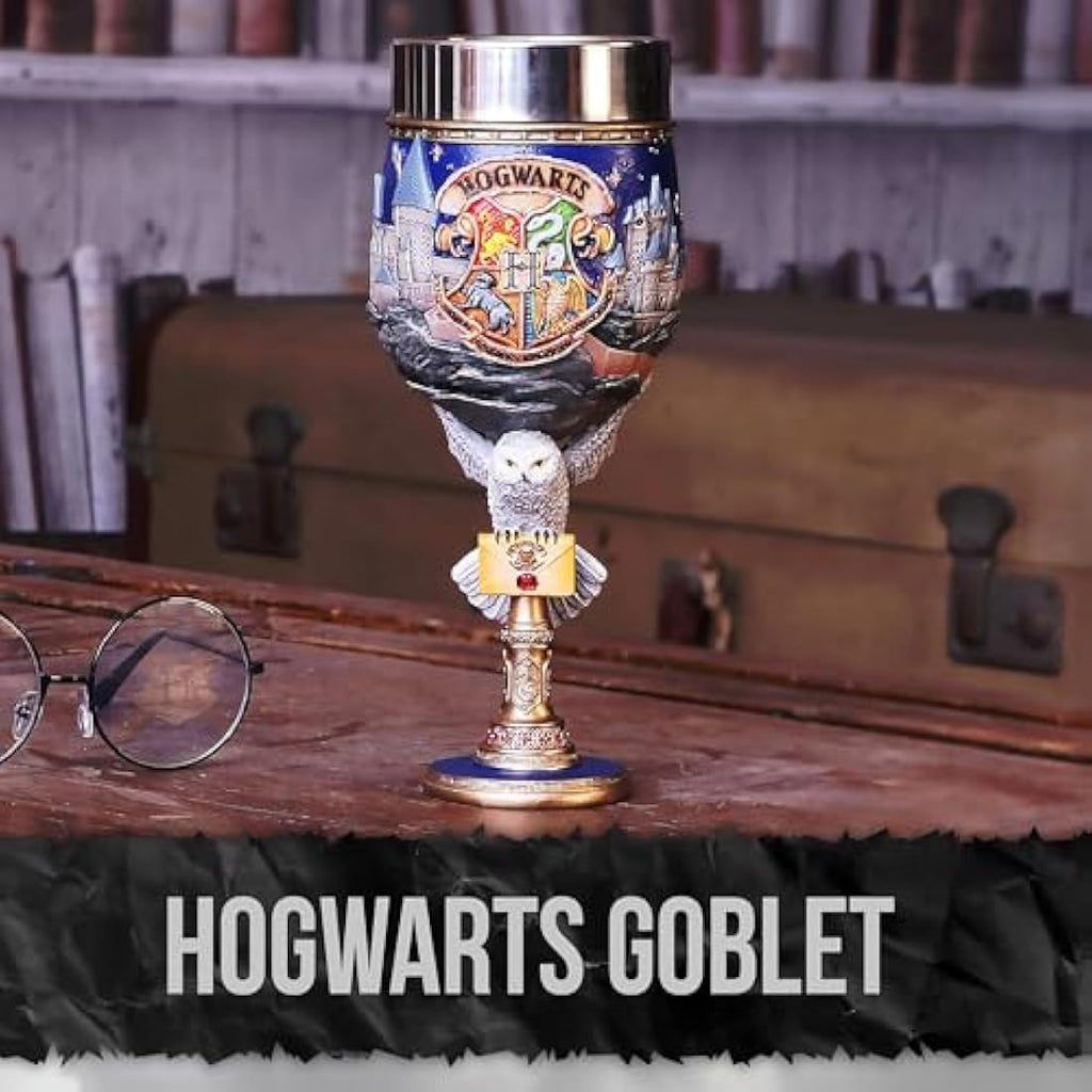 Nemesis Now Harry Potter Hogwarts Collectible Goblet - Blue Resin 19.5cm
