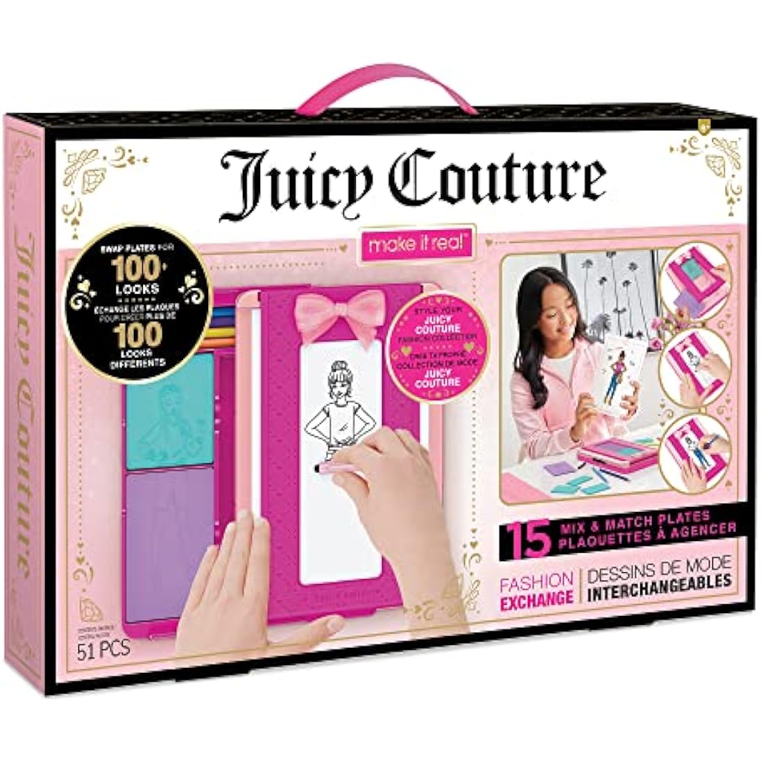 Juicy Couture Fashion Design Kit – Kids Art Set with Scratch Plates