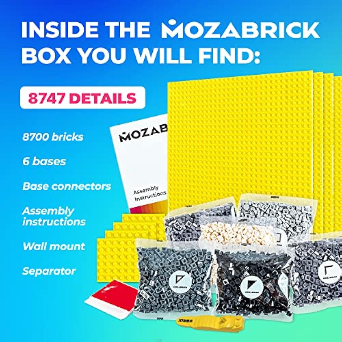 MOZABRICK Photo Builder Model M – DIY Pixel Art Mosaic Brick Set