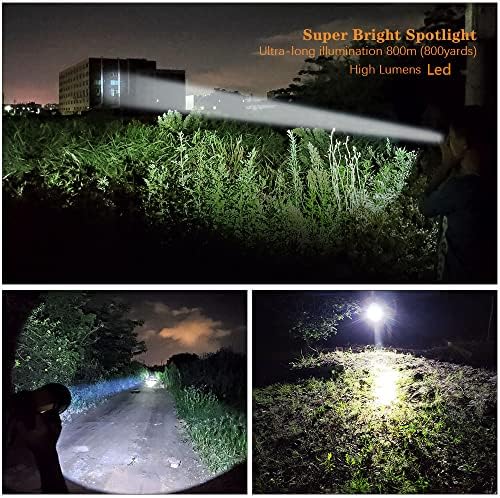 MAYTHANK LED Rechargeable Spotlight - 6000 Lumens 10000mAh Torch