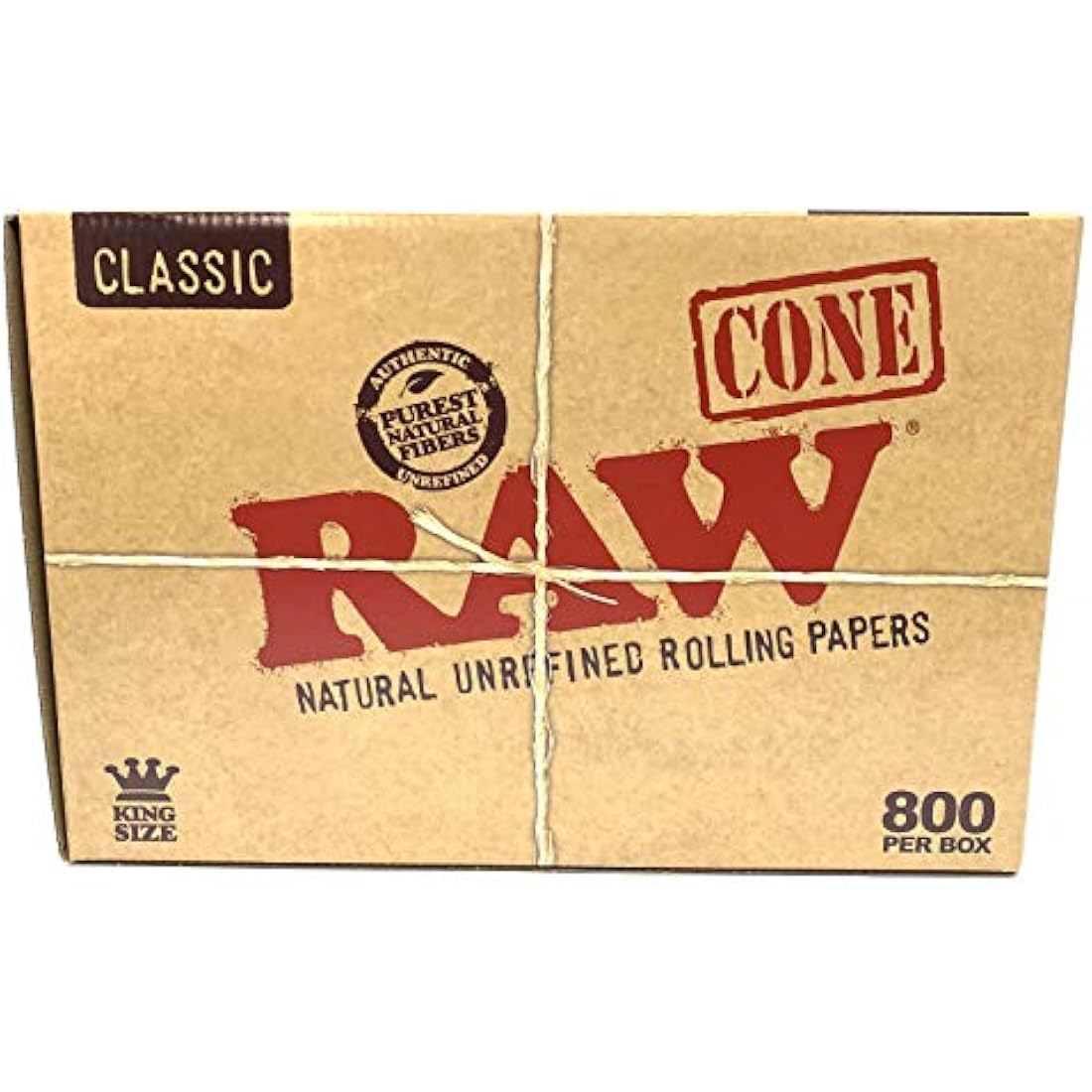 RAW Classic King Size Pre-Rolled Cones – Unbleached Vegan Rolling Paper