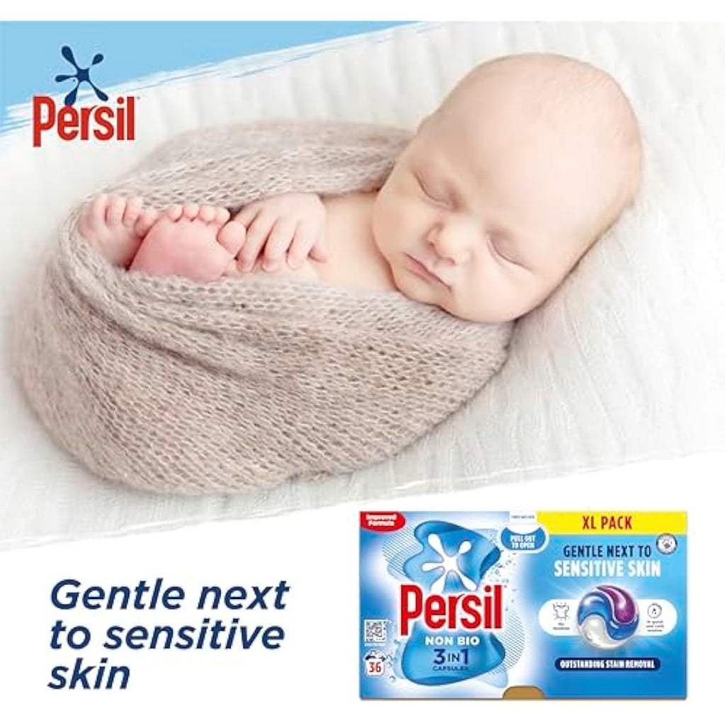Persil Non Bio 3 in 1 Laundry Capsules for Sensitive Skin - 108 Washes
