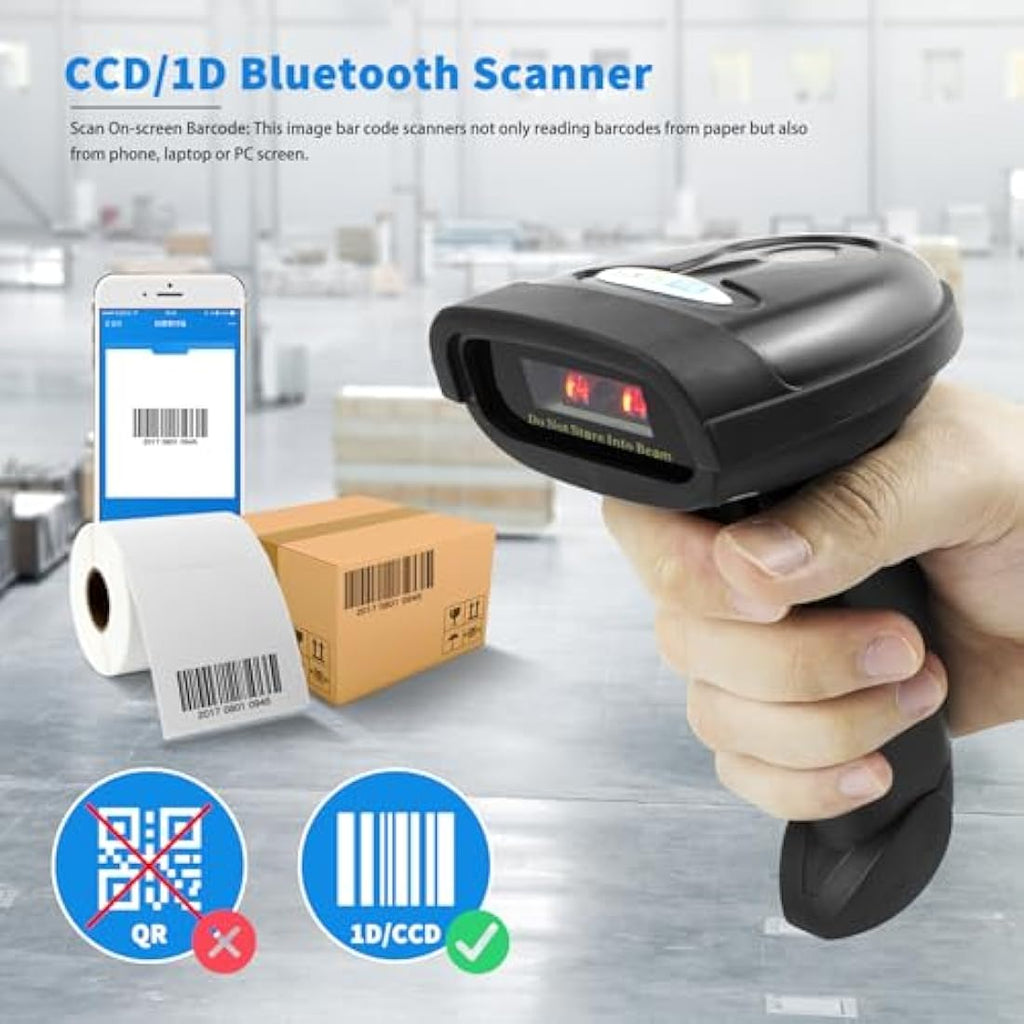 NETUM NT-1228BC Bluetooth CCD Barcode Scanner | Wireless 1D Imager