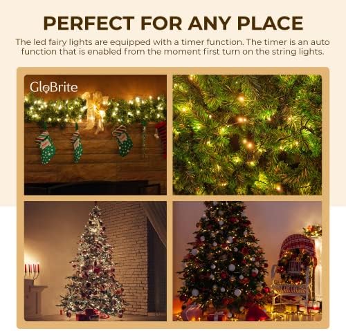 GloBrite 1000 LED Fairy Lights | 8 Modes Waterproof String Lights - White
