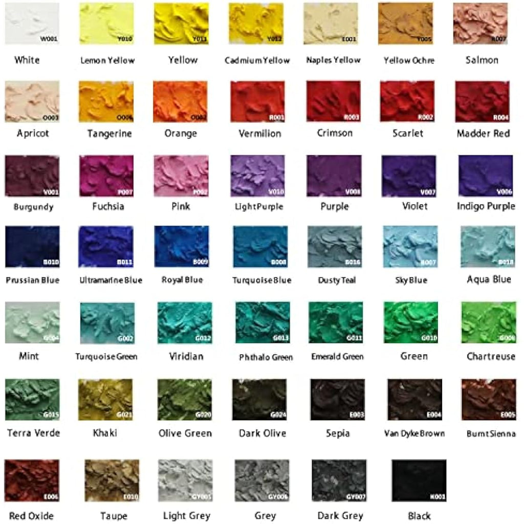 Mont Marte Extra Soft Oil Pastels - 52 Vibrant Colors for Blending & Art