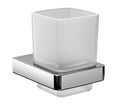 Emco Trend Glass Toothbrush Holder – Satin Crystal & Chrome Wall Mount