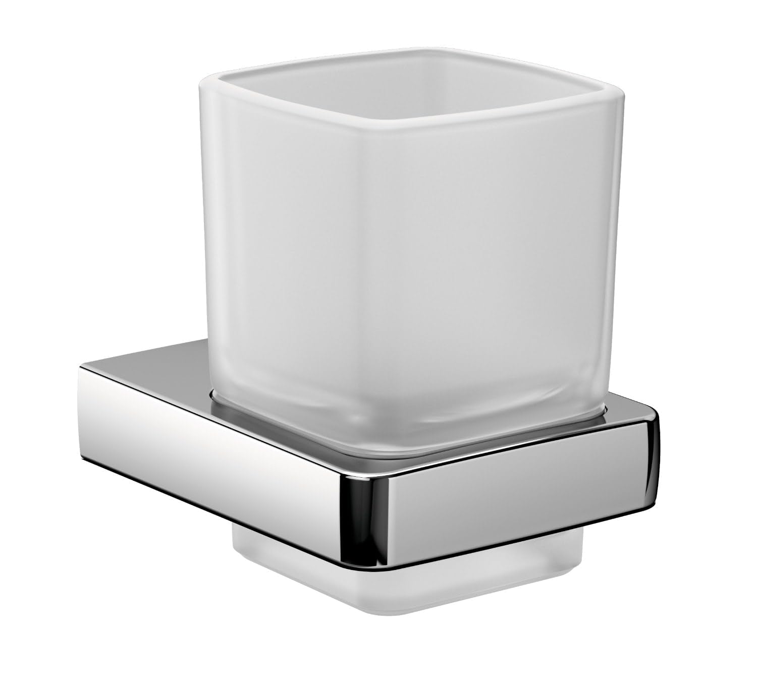 Emco Trend Glass Toothbrush Holder – Satin Crystal & Chrome Wall Mount