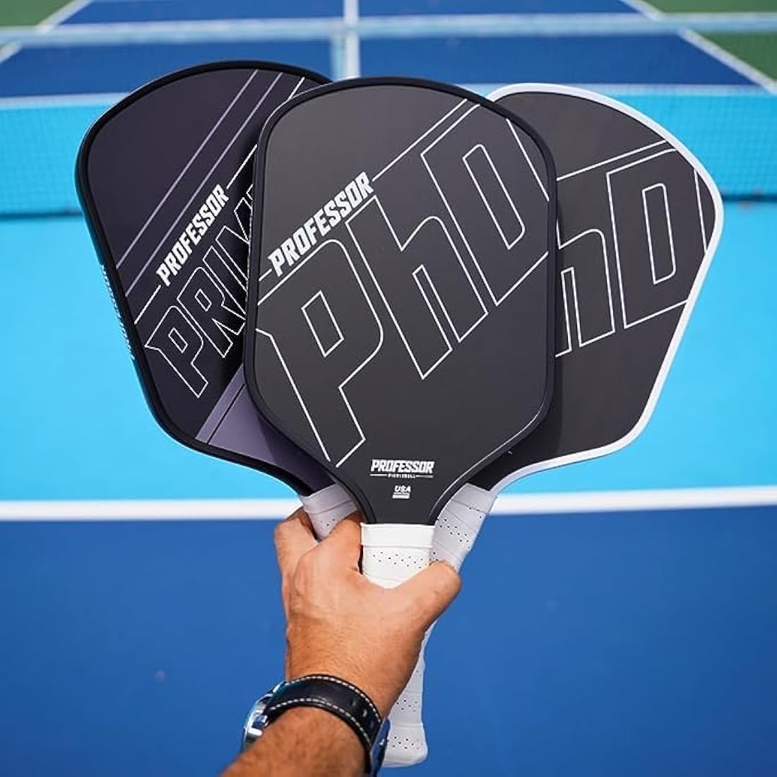 Professor PhD Raw Carbon Fiber Pickleball Paddle | 16mm T700 Core