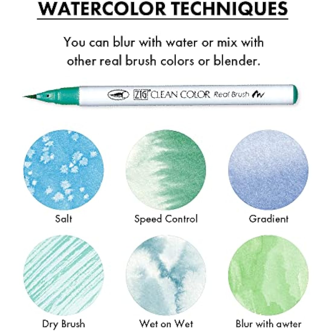 Kuretake ZIG Clean Color Real Brush Pens – 30 Color Set B for Watercolor