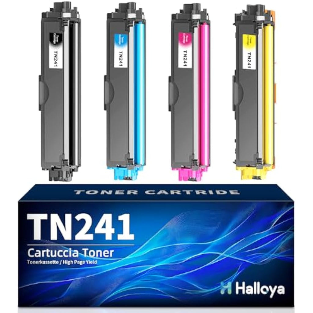 Halloya TN241 TN245 Toner Cartridges for Brother HL-3140CW 9020CDW | 4-Pack