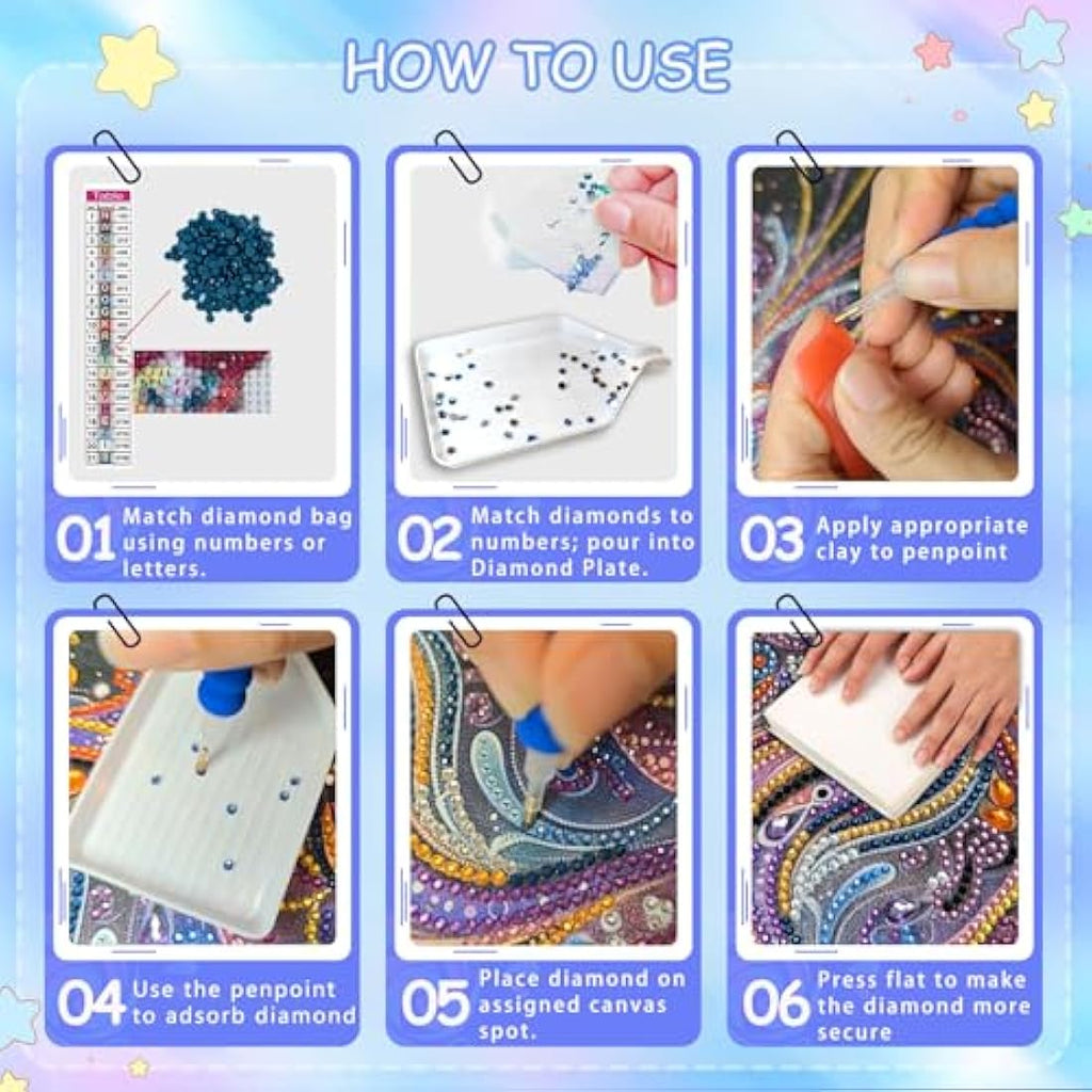 Jolof Store Disney Princess Diamond Painting Kits - 12 Pack Art Set