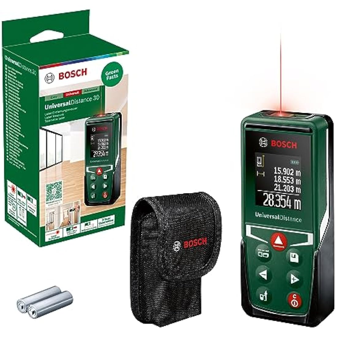 Bosch PLR 30 C Laser Distance Meter – 30m Rangefinder with Color Display