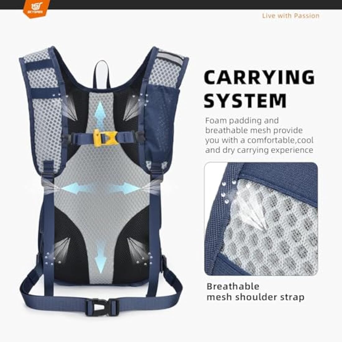 SKYSPER 15L Hiking Backpack – Lightweight Water Resistant Daypack