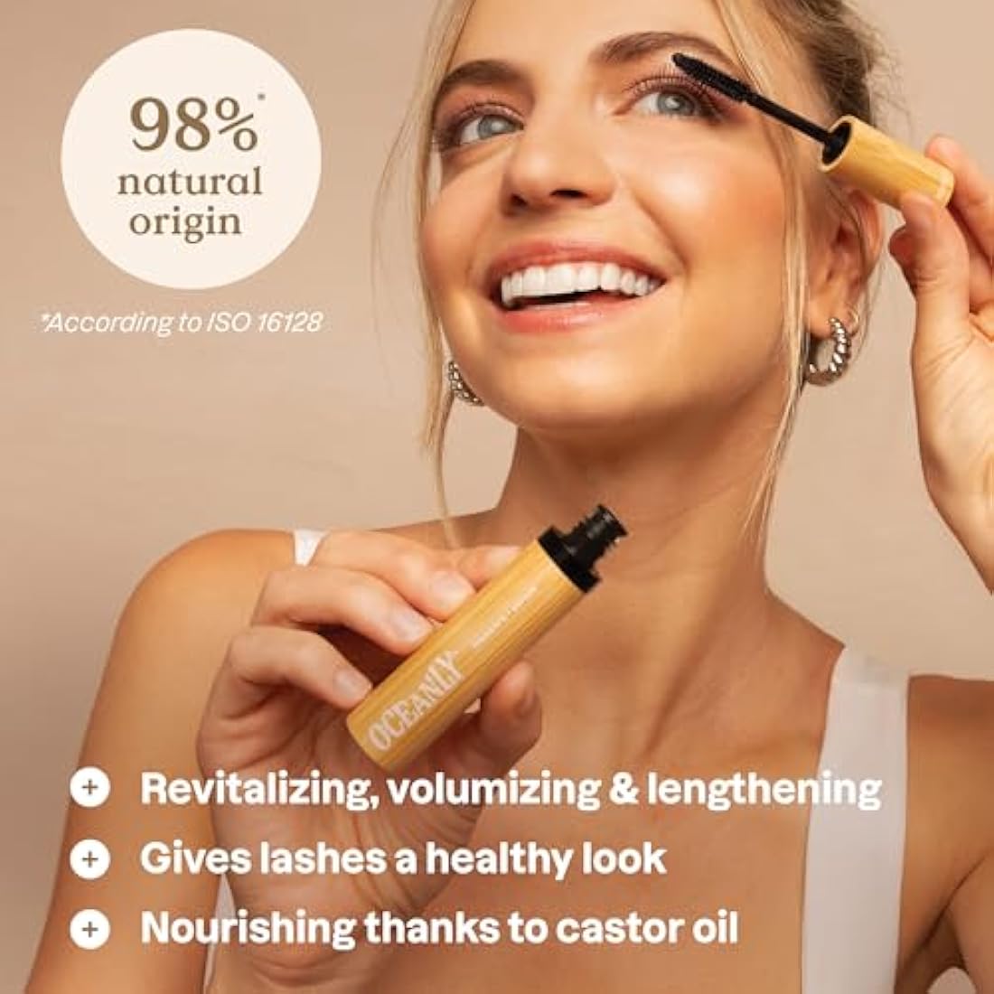 ATTITUDE Oceanly Serum Infused Mascara | Volumizing Vegan Makeup, Black