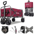 Sekey Heavy-Duty Folding Wagon | All-Terrain Beach Cart, 440lb Capacity