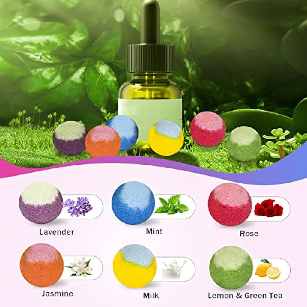 PickMora 30 Pcs Organic Bath Bomb Gift Set – Handmade Vegan Spa Kit