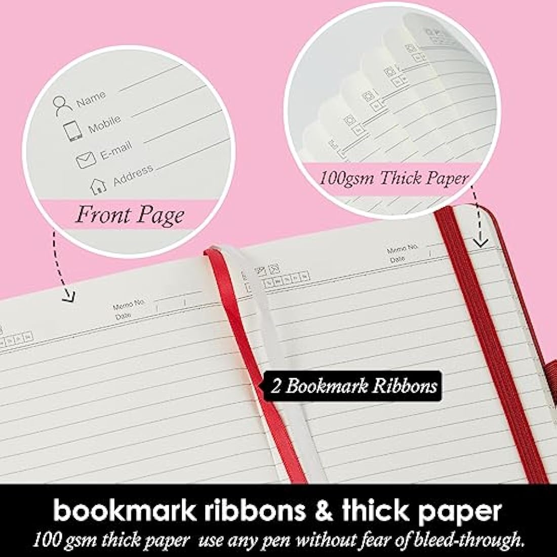 NIRMIRO A6 Pocket Notebook 3-Pack | Waterproof Leather Mini Lined Journal