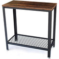 DRM Industrial Console Table - 2-Tier Narrow Rustic Side Table for Small Spaces