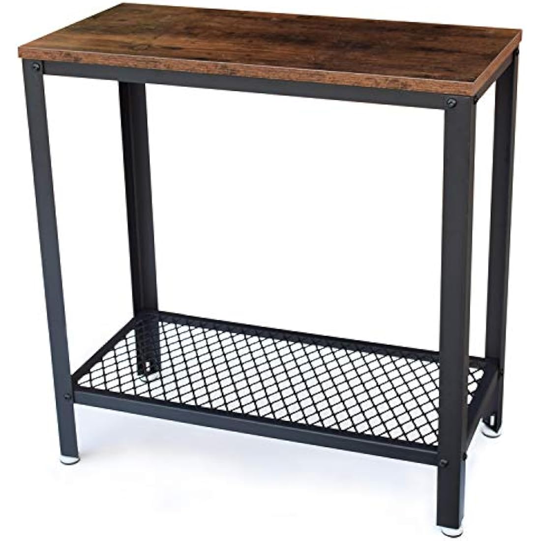 DRM Industrial Console Table - 2-Tier Narrow Rustic Side Table for Small Spaces