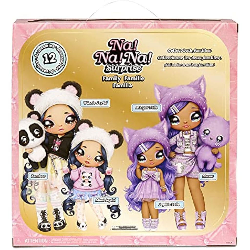 Na Na Na Surprise Lavender Kitty Family Doll Set with Plush Pet
