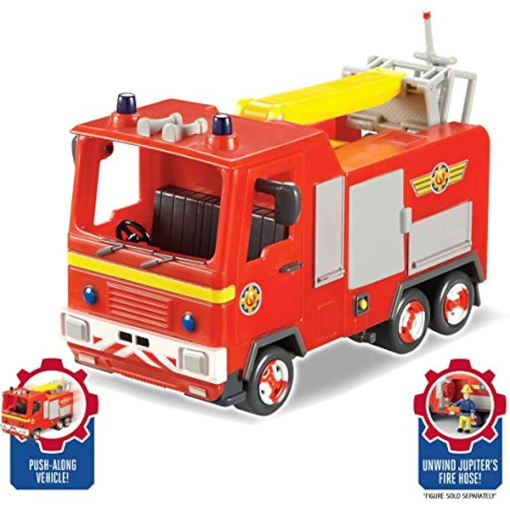 Fireman Sam Jupiter Fire Engine Toy – Rescue Truck with Crane Arm