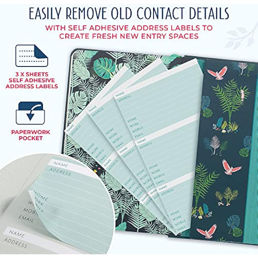 Boxclever Press Tabbed Address Book - Hardcover Contact Organizer, 432 Spaces
