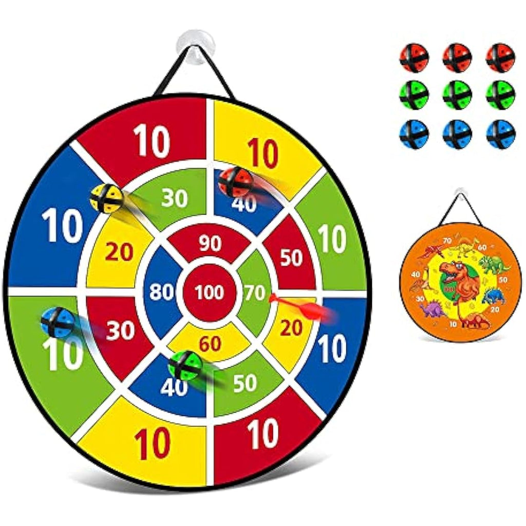 Tuko 26'' Kids Dart Board Game Set with 9 Sticky Balls | Indoor Outdoor Toy